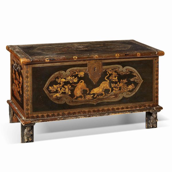 CASSONE, INGHILTERRA, SECOLO XVII/XVIII  - Asta INTERNATIONAL FINE ART - Associazione Nazionale - Case d'Asta italiane
