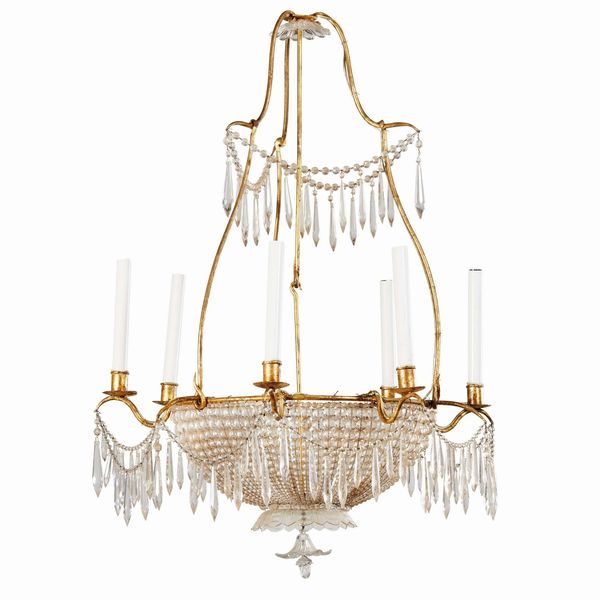 LAMPADARIO, FRANCIA, SECOLO XIX  - Asta INTERNATIONAL FINE ART - Associazione Nazionale - Case d'Asta italiane