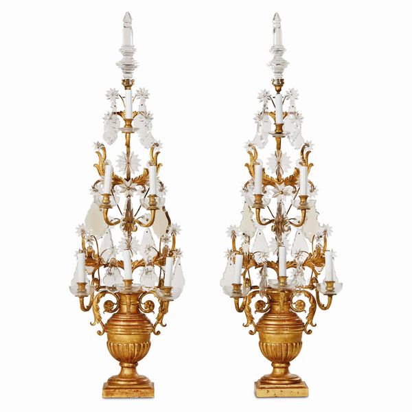 COPPIA DI GRANDI GIRANDOLE, SECOLO XX  - Asta INTERNATIONAL FINE ART - Associazione Nazionale - Case d'Asta italiane