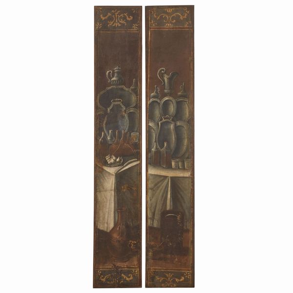COPPIA DI PANNELLI DECORATIVI, PIEMONTE, SECOLO XVIII  - Asta INTERNATIONAL FINE ART - Associazione Nazionale - Case d'Asta italiane