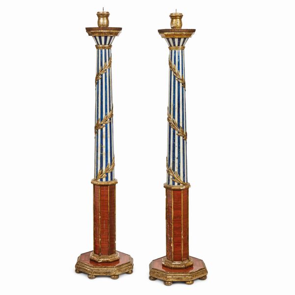 COPPIA DI TORCERE, PERIODO NEOCLASSICO  - Asta INTERNATIONAL FINE ART - Associazione Nazionale - Case d'Asta italiane