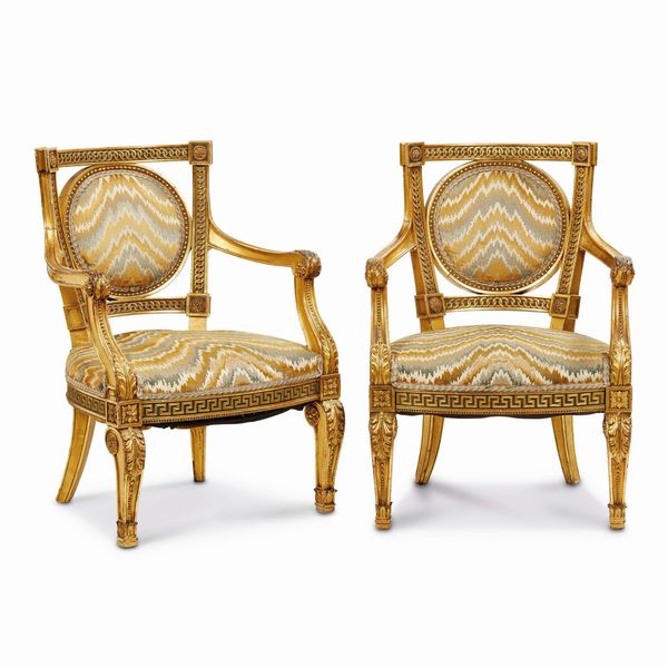 COPPIA DI POLTRONE, NAPOLI, SECOLO XVIII  - Asta INTERNATIONAL FINE ART - Associazione Nazionale - Case d'Asta italiane