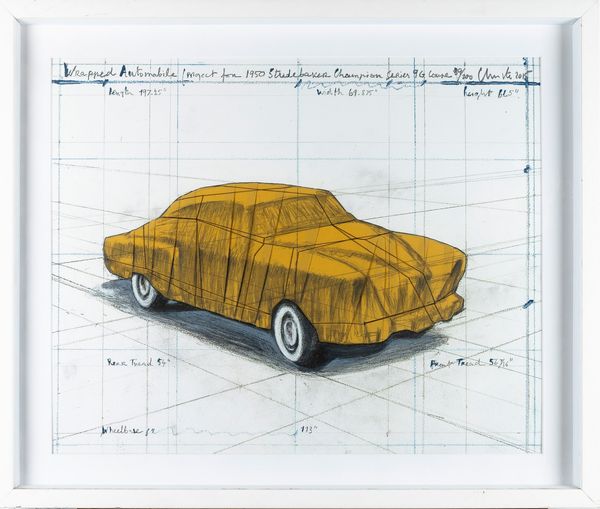 Christo : Wrapped Automobile Project for 1950 Studebaker Champion, Series 9G Coup�  - Asta Selected Prints - Associazione Nazionale - Case d'Asta italiane