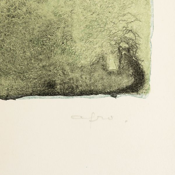 AFRO BASALDELLA : Composizione in verde  - Asta Selected Prints - Associazione Nazionale - Case d'Asta italiane