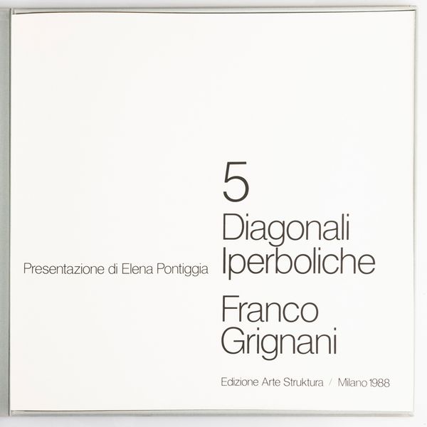 Franco Grignani : 5 Diagonali Iperboliche  - Asta Selected Prints - Associazione Nazionale - Case d'Asta italiane