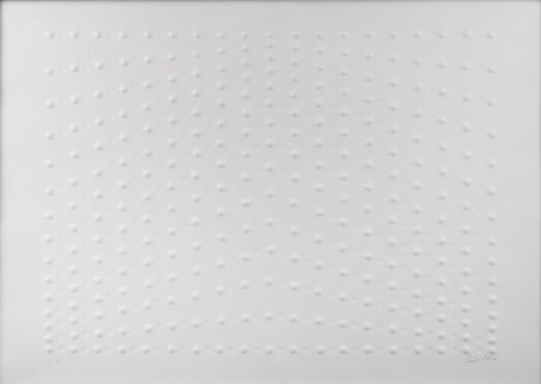 ENRICO CASTELLANI : Superficie bianca  - Asta Selected Prints - Associazione Nazionale - Case d'Asta italiane