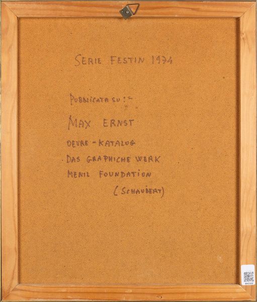 Max Ernst : Pour Pierre Hebey  - Asta Selected Prints - Associazione Nazionale - Case d'Asta italiane