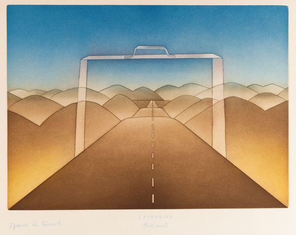Jean-Michel Folon : Lointains une route  - Asta Selected Prints - Associazione Nazionale - Case d'Asta italiane