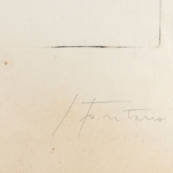 LUCIO FONTANA : Concetto spaziale  - Asta Selected Prints - Associazione Nazionale - Case d'Asta italiane