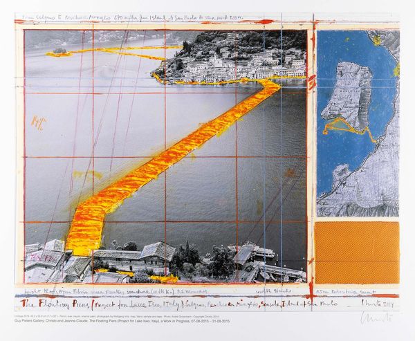 Christo : The Floating Piers (Project for Lake Iseo, Italy)  - Asta Selected Prints - Associazione Nazionale - Case d'Asta italiane
