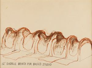 JIM DINE - 12’ Saddle Bench for Basils Studio