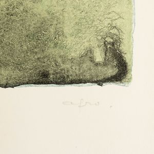 AFRO BASALDELLA : Composizione in verde  - Asta Selected Prints - Associazione Nazionale - Case d'Asta italiane