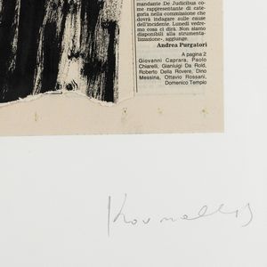 Jannis Kounellis : Edizione notturna  - Asta Selected Prints - Associazione Nazionale - Case d'Asta italiane