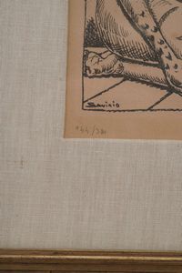 Alberto Savinio : Amore - Psiche (da La Nostra Anima)  - Asta Selected Prints - Associazione Nazionale - Case d'Asta italiane