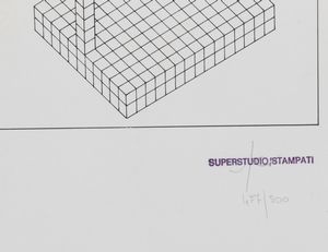 SUPERSTUDIO GROUP : Lotto composto da 3 grafiche  - Asta Selected Prints - Associazione Nazionale - Case d'Asta italiane