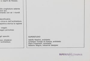 SUPERSTUDIO GROUP : Lotto composto da 3 grafiche  - Asta Selected Prints - Associazione Nazionale - Case d'Asta italiane