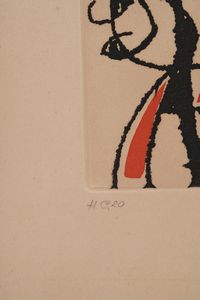 Joan Mirò : Le criquet II  - Asta Selected Prints - Associazione Nazionale - Case d'Asta italiane