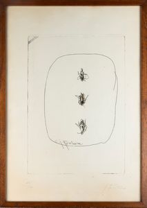LUCIO FONTANA : Concetto spaziale  - Asta Selected Prints - Associazione Nazionale - Case d'Asta italiane