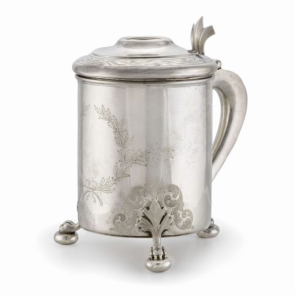 TANKARD, NOVEGIA, FINE SECOLO XIX, ARGENTIERE ANDERSEN  - Asta Argenti italiani ed europei - Associazione Nazionale - Case d'Asta italiane