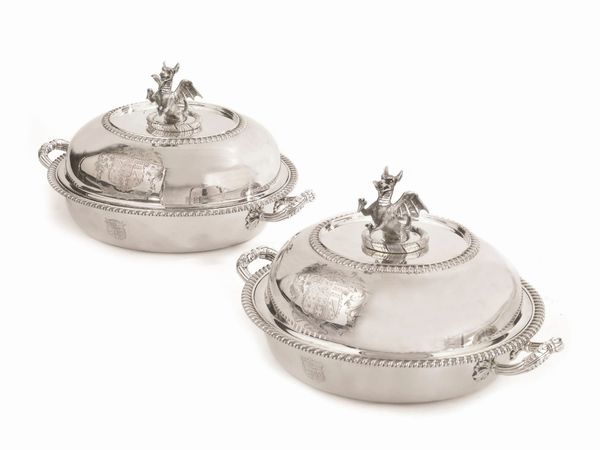 COPPIA DI LEGUMIERE, LONDRA, 1811, ARGENTIERE ROBERT GARRARD  - Asta Argenti italiani ed europei - Associazione Nazionale - Case d'Asta italiane