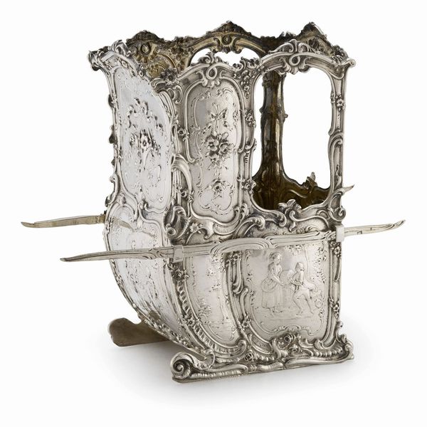 MODELLO DI PORTANTINA, SECOLO XIX  - Asta Argenti italiani ed europei - Associazione Nazionale - Case d'Asta italiane