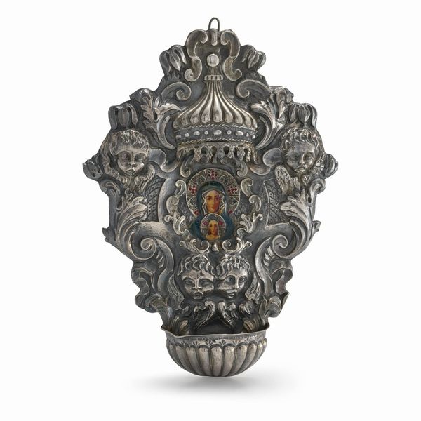 ACQUASANTIERA, SECOLO XIX  - Asta Argenti italiani ed europei - Associazione Nazionale - Case d'Asta italiane