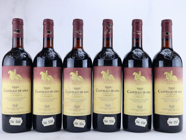 L’Apparita Castello di Ama 1992  - Asta MATERIA - Vini Pregiati e da Collezione - Associazione Nazionale - Case d'Asta italiane