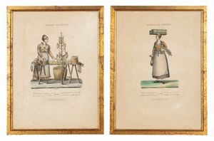 Alessio Pittaluga - Duch� de Genes - Venditrice di cannestrelli, e nocciole in tempo di festa - numeri 21-30