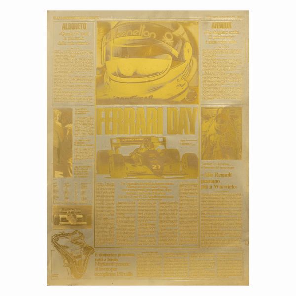 Lastra stampa del Messagero  - Asta Opere del XX Secolo Web Only - Associazione Nazionale - Case d'Asta italiane