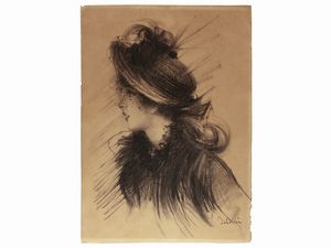 Giovanni Boldini - Ritratto di donna con cappello