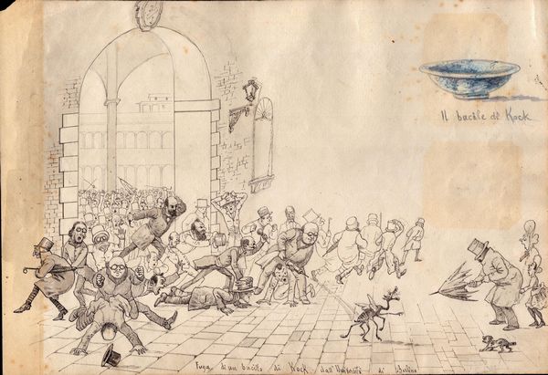 Fuga di un bacillo di Koch dall'Università di Berlino  - Asta Stampe e Disegni dal XVI al XX secolo - Associazione Nazionale - Case d'Asta italiane