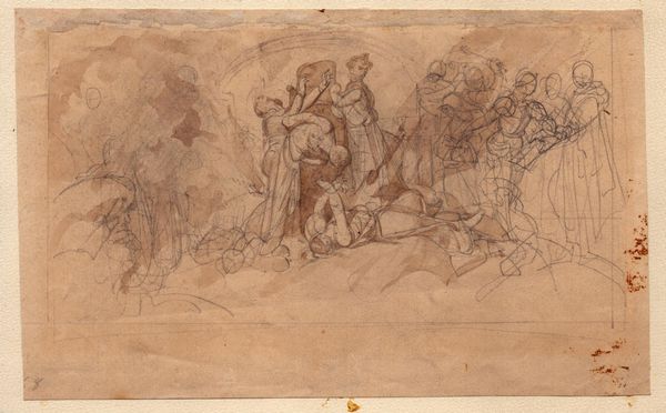 Studio preparatorio per scena di cattura  - Asta Stampe e Disegni dal XVI al XX secolo - Associazione Nazionale - Case d'Asta italiane