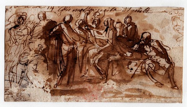 Studio di più figure in conversazione  - Asta Stampe e Disegni dal XVI al XX secolo - Associazione Nazionale - Case d'Asta italiane