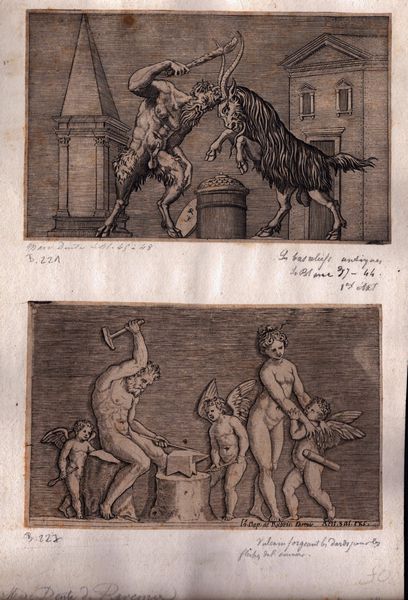 Marco Dente detto Marco da Ravenna : Antichi bassirilievi  - Asta Stampe e Disegni dal XVI al XX secolo - Associazione Nazionale - Case d'Asta italiane