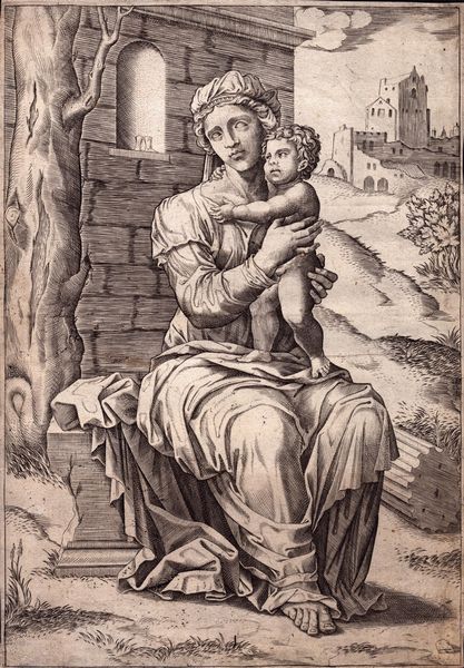 La Vergine con il Bambino  - Asta Stampe e Disegni dal XVI al XX secolo - Associazione Nazionale - Case d'Asta italiane