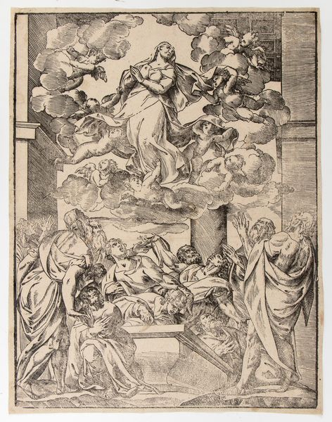 CESARE VECELLIO : L'Assunzione della Vergine  - Asta Stampe e Disegni dal XVI al XX secolo - Associazione Nazionale - Case d'Asta italiane