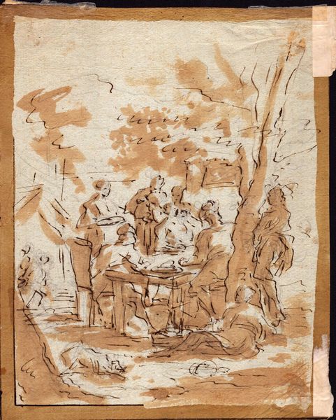 Scena di banchetto all'aperto  - Asta Stampe e Disegni dal XVI al XX secolo - Associazione Nazionale - Case d'Asta italiane