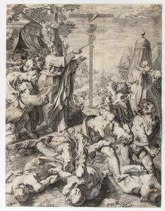 FRANCESCO VILLAMENA - Mosè e il serpente di bronzo, da Ferrau Fenzoni