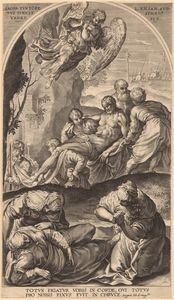 Lucas Kilian - La sepoltura di Cristo, dal Tintoretto