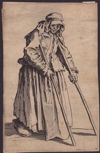 Jacques Callot - La mendicante con i bastoni