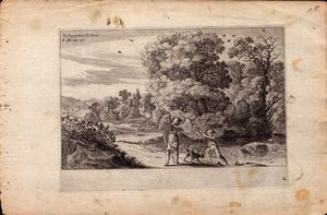 Herman Van Swanevelt - Passaggio con angelo e Tobia