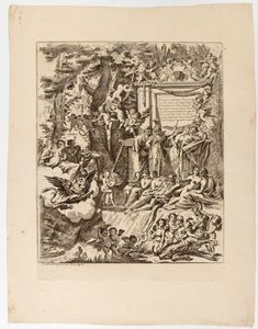 Arnold van Westerhout (1651-1725) - Allegoria in onore dell'arrivo del cardinale Franciotti a vescovo di Lucca, da Pietro Testa