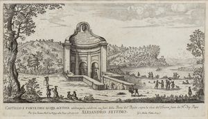 GIOVANNI BATTISTA FALDA - Castello e Fonte dell'Acqua Acetosa (Roma)
