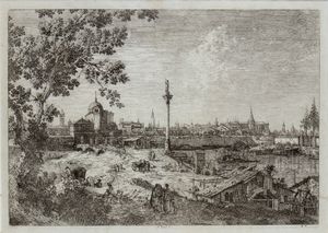 Giovanni Antonio Canal Il Canaletto - Capriccio con edifici padovani