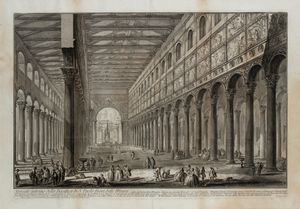 GIOVANNI BATTISTA PIRANESI - Spaccato interno della Basilica di S. Paolo fuori delle Mura
