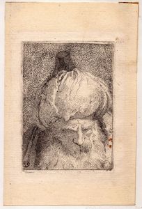 GIANDOMENICO TIEPOLO - Testa di uomo con turbante