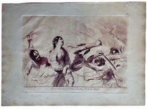 GIOVANNI OTTAVIANI - La liberazione di una prigioniera, dal Guercino