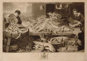 Richard Earlom - A fish market