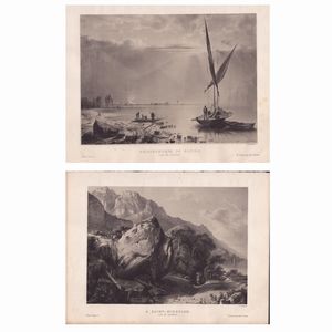 Antonio Fontanesi - Embouchures de Rhone - A' Saint-Gingolph (Lac de Genève)