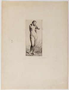 Charles Jacque - Il giovane bagnante, da Auguste Delâtre